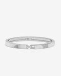 Ashley Lock Cuff 6mm - Silver|White Diamondettes