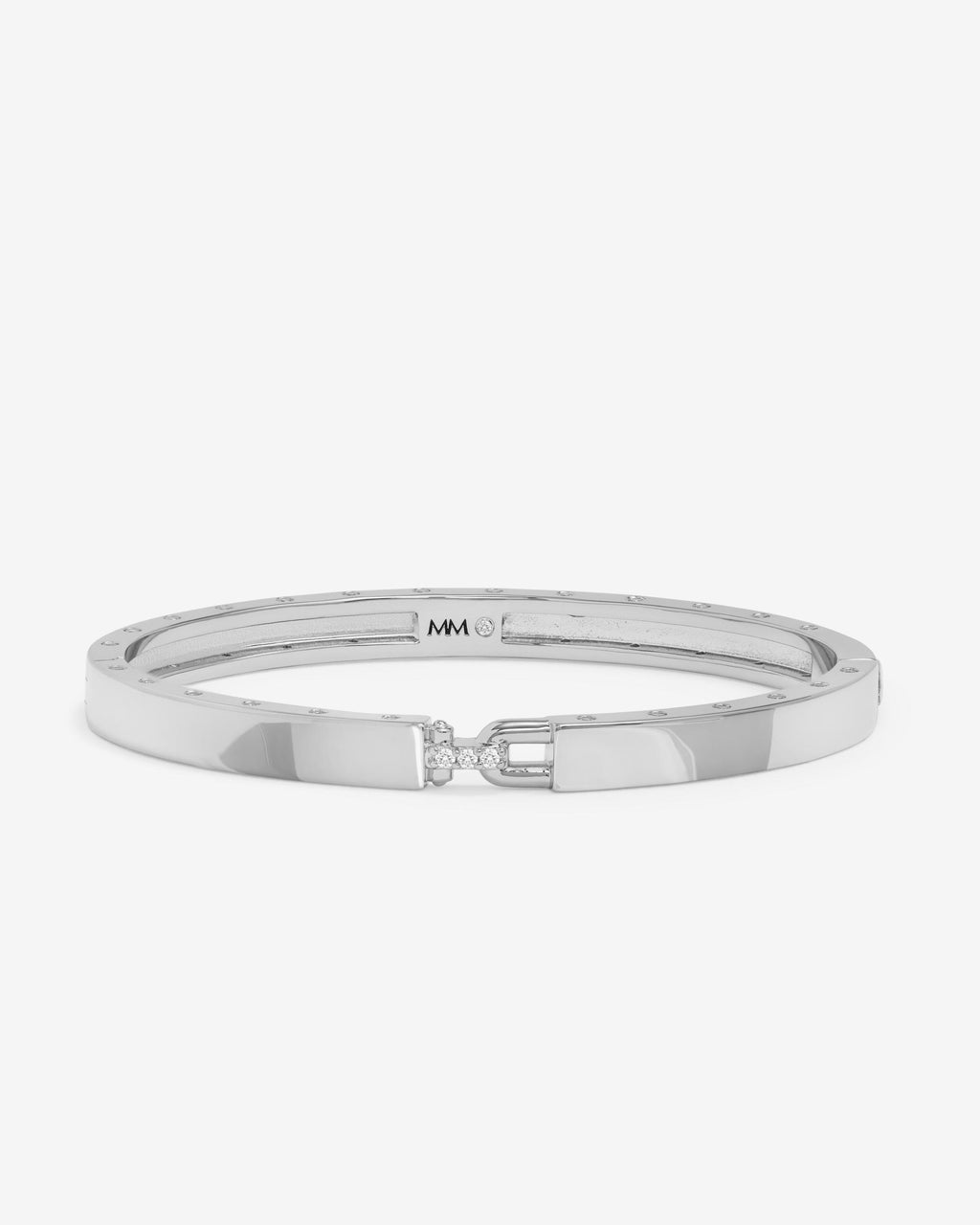 Stunning Silver Ashley Lock Cuff 6mm Bracelet – Melinda Maria Jewelry