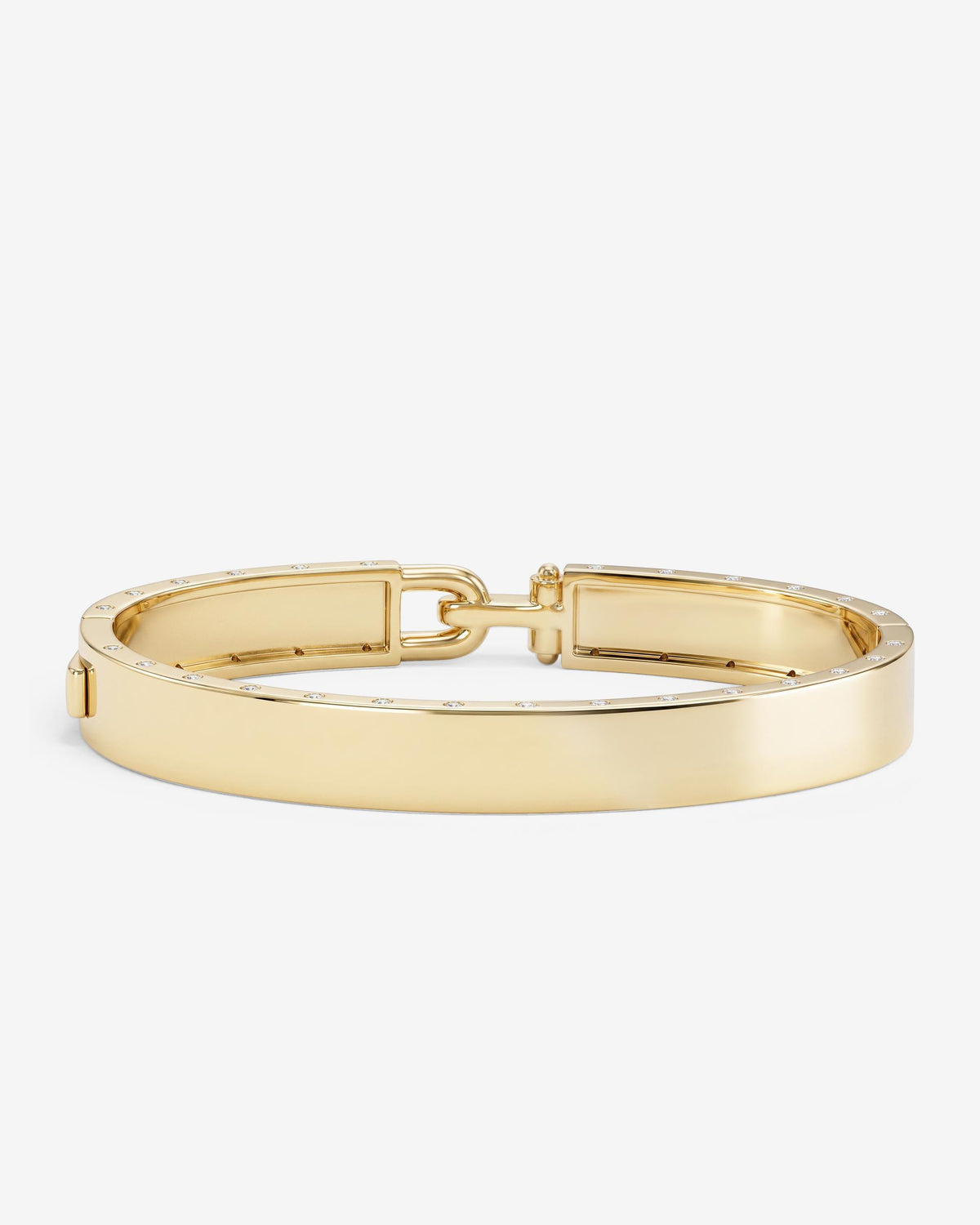 Ashley Lock Cuff 9mm - Gold|White Diamondettes