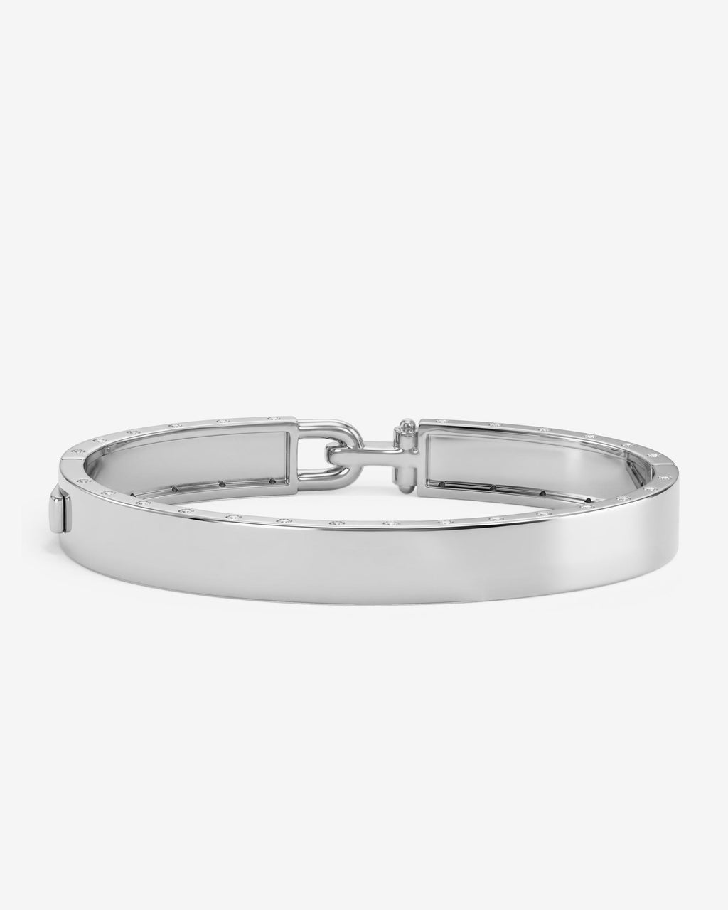 Ashley Lock Cuff 9mm - Silver|White Diamondettes