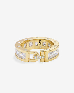 Ashley Melrose Ring - Gold|White Diamondettes