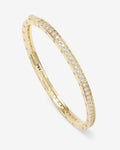 Ashley Pavé Cuff 4mm - Gold|White Diamondettes