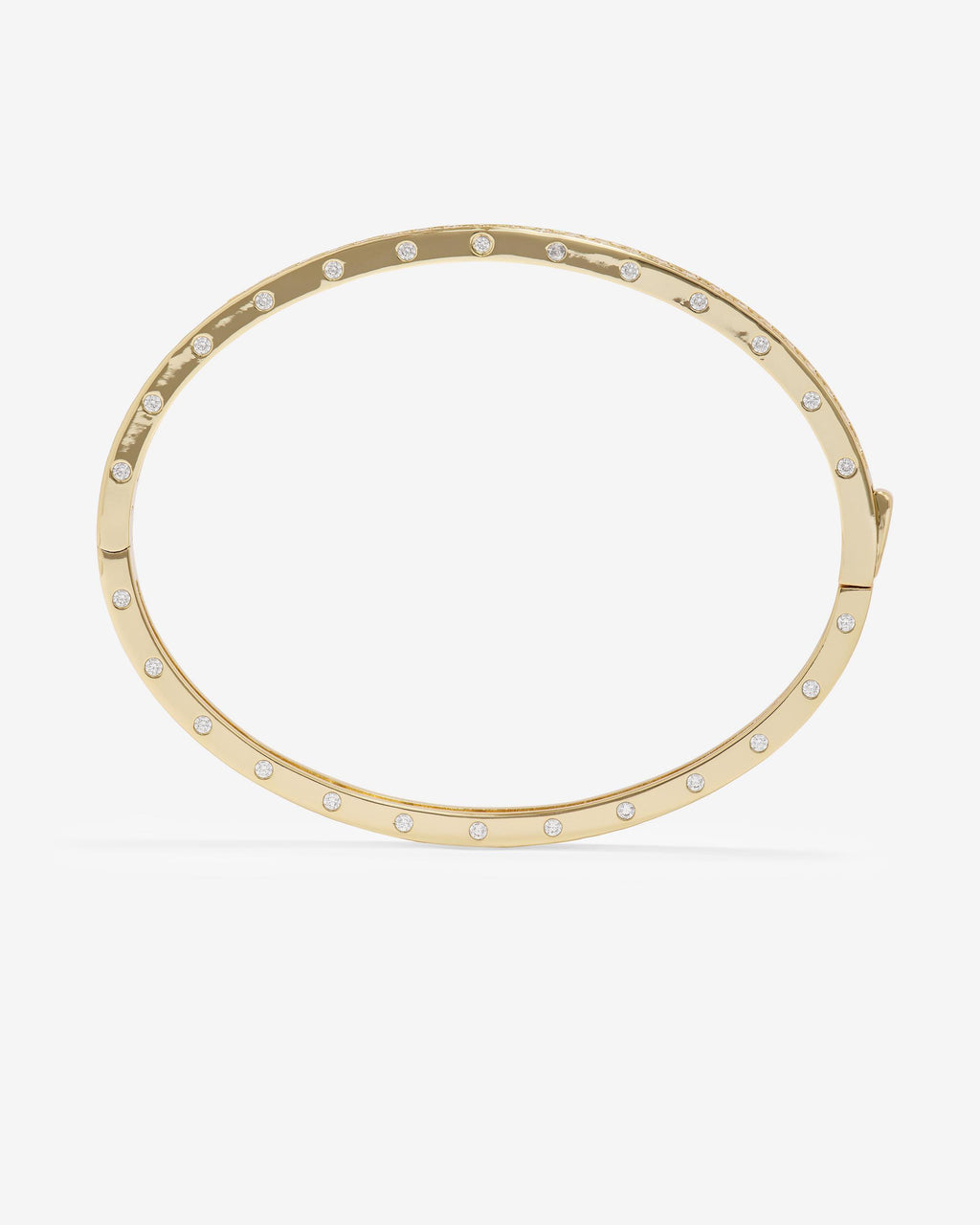 Ashley Pavé Cuff 4mm - Gold|White Diamondettes