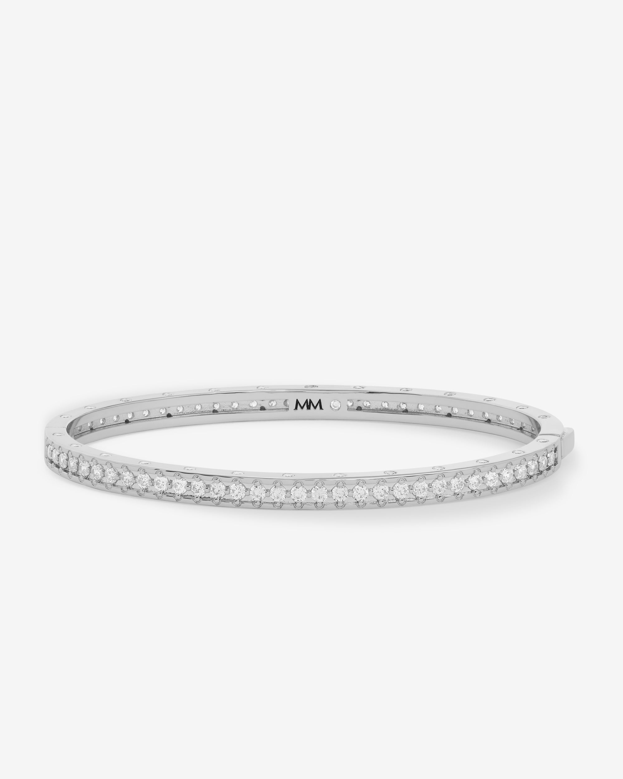 Ashley Pavé Cuff 4mm Silver | Dainty Minimalist Cuff – Melinda