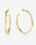 Ashley Rodeo Hoops 2" - Gold|White Diamondettes