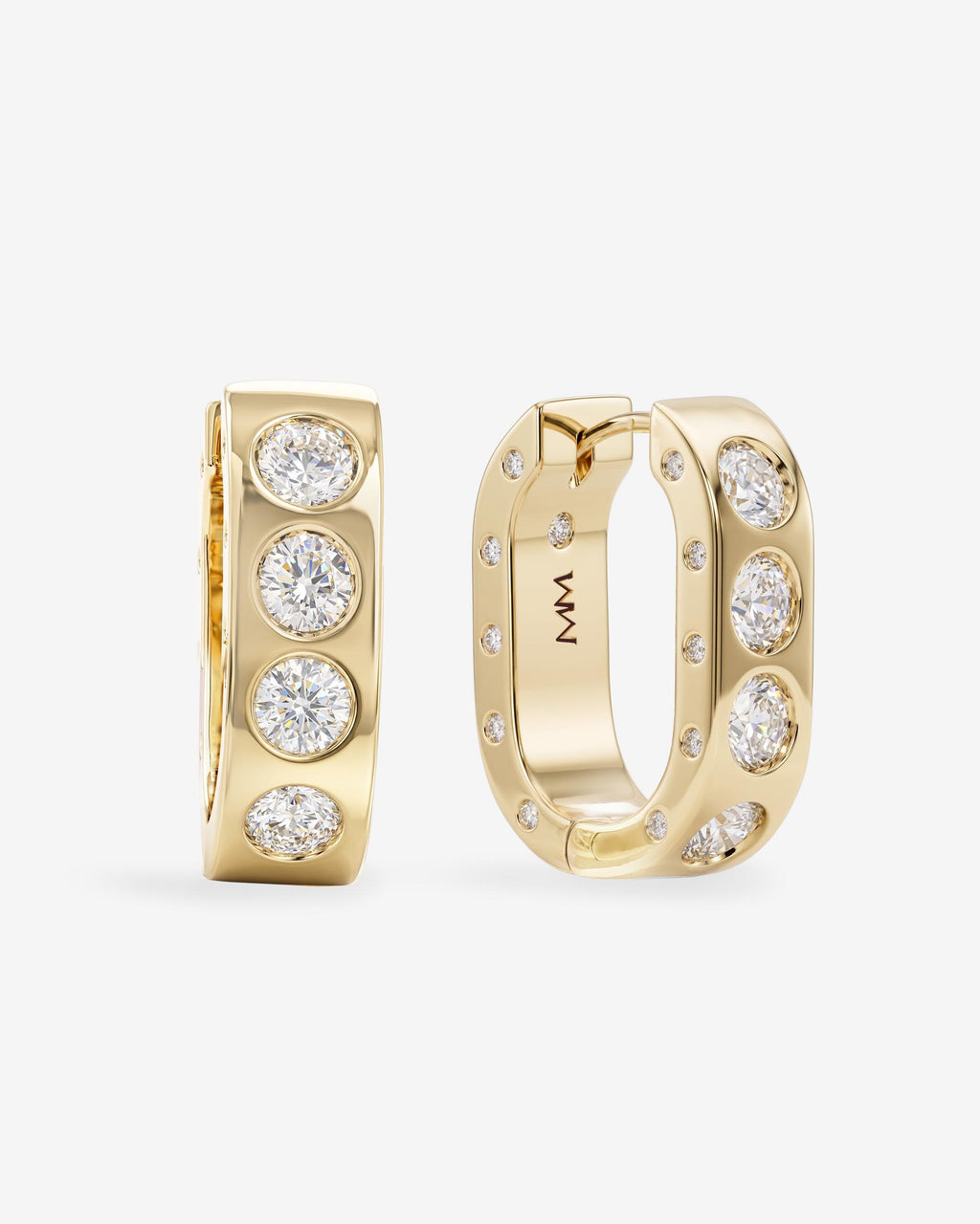 Ashley Rodeo Huggies - Gold|White Diamondettes