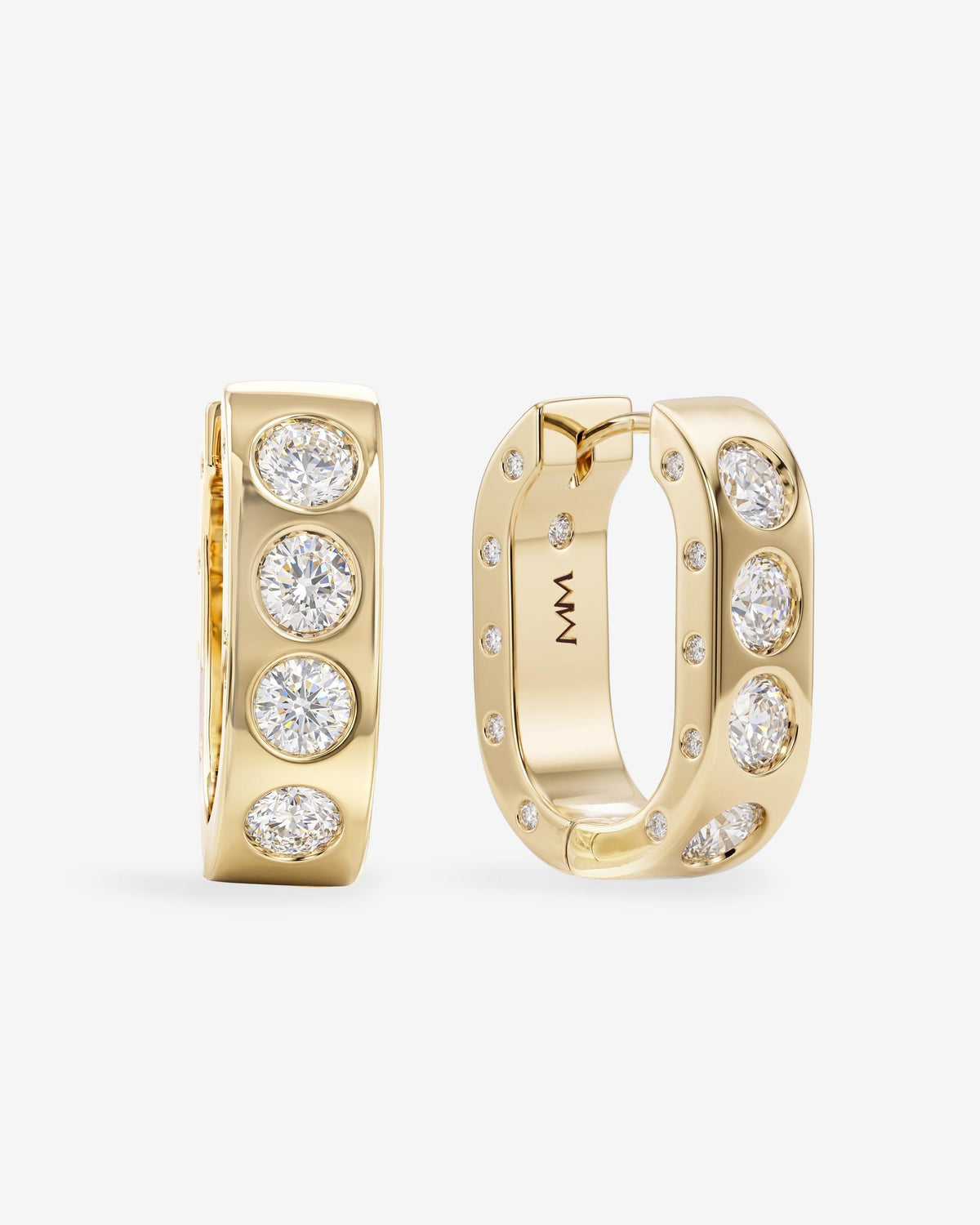 Ashley Rodeo Huggies - Gold|White Diamondettes