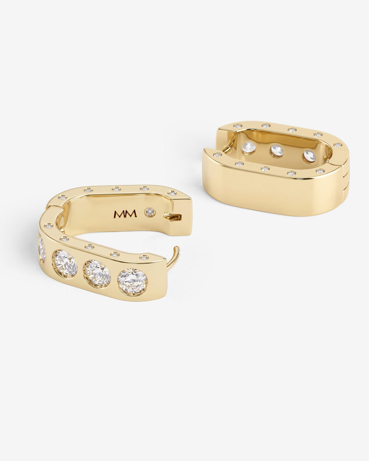 Ashley Rodeo Huggies - Gold|White Diamondettes