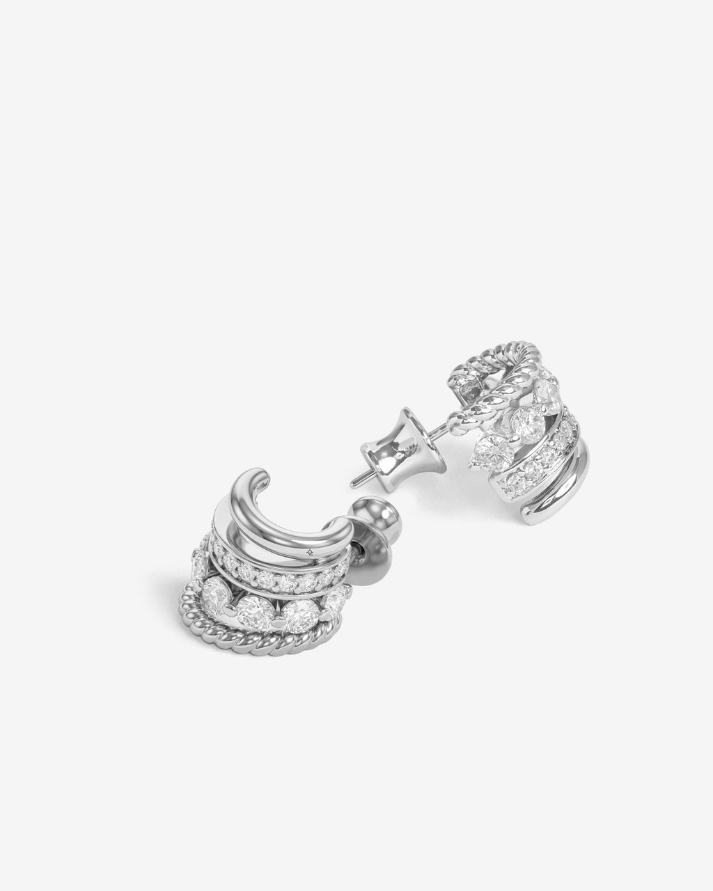 Ashley Venice Earring - Silver|White Diamondettes
