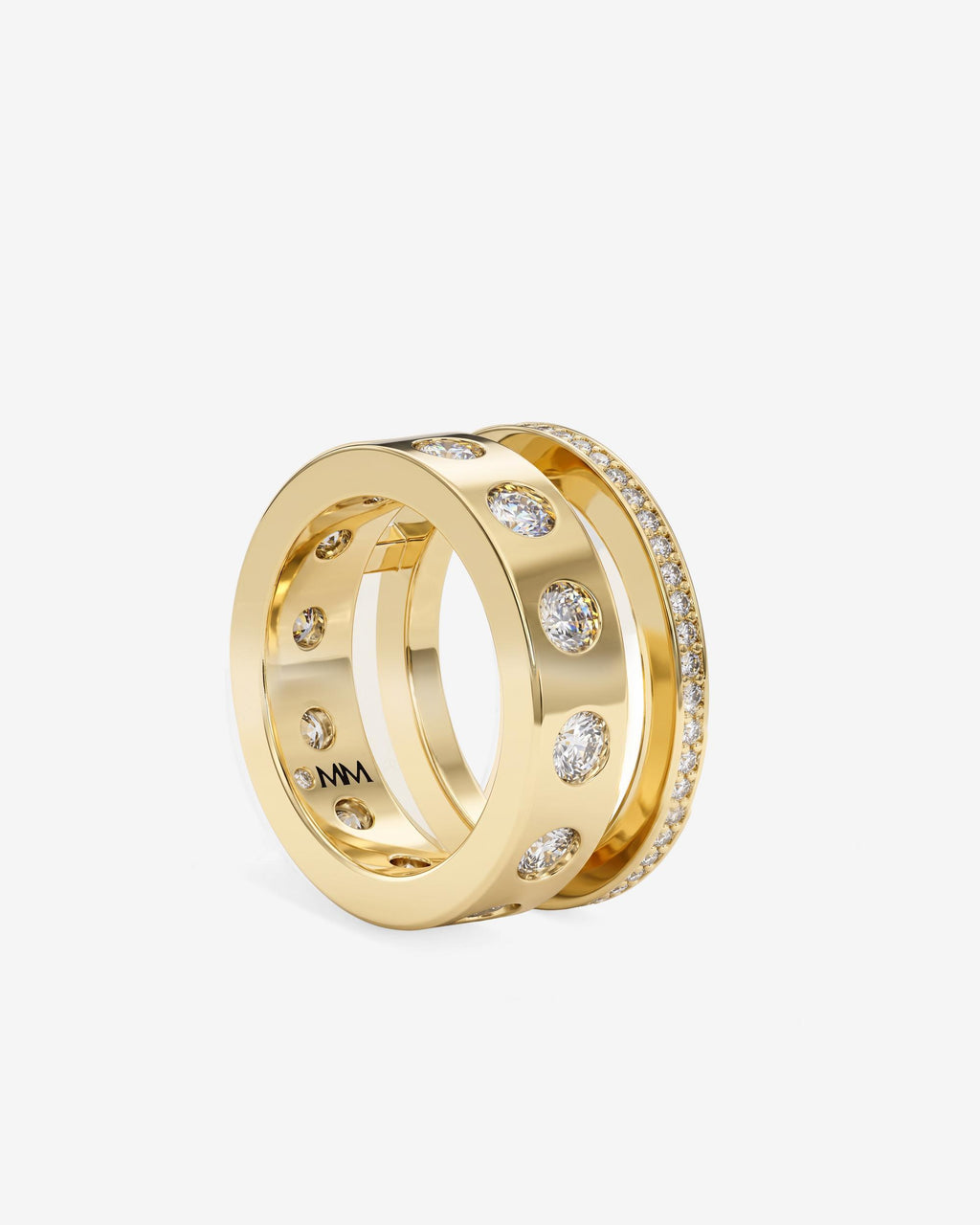 Ashley Rodeo Pavé Ring - Gold|White Diamondettes