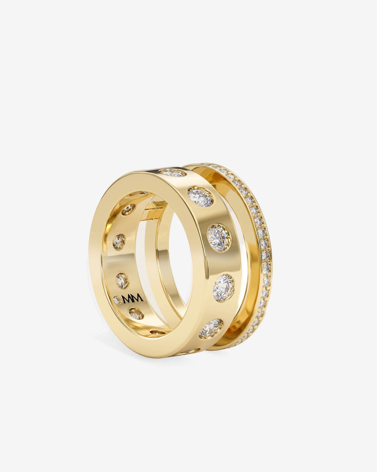 Ashley Rodeo Pavé Ring - Gold|White Diamondettes