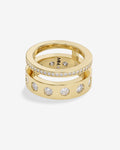 Ashley Rodeo Pavé Ring - Gold|White Diamondettes