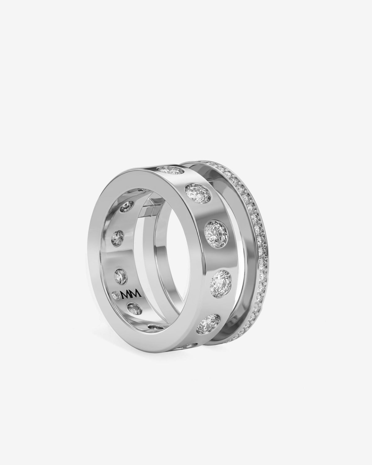 Ashley Rodeo Pavé Ring - Silver|White Diamondettes