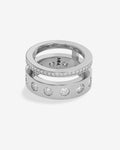 Ashley Rodeo Pavé Ring - Silver|White Diamondettes