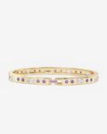 Ashley Sunset Lock Cuff 6mm - Gold|Lavender Amethyst