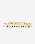 Ashley Sunset Lock Cuff 6mm - Gold|Black Diamondettes