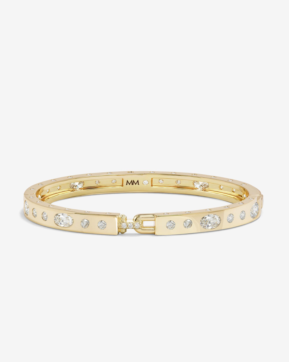 Gold Ashley Sunset Lock Cuff 6mm | Stunning Statement – Melinda