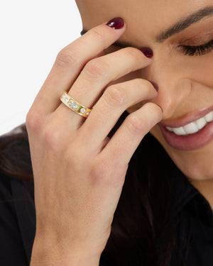 MELINDA MARIA: ASHLEY INFINITY RING-GOLD