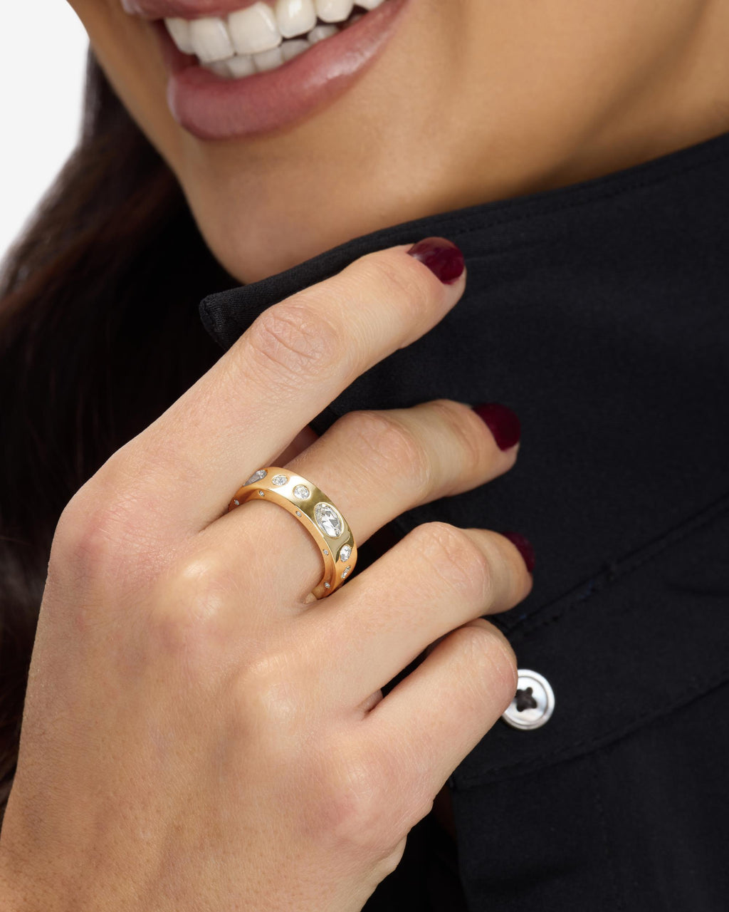 Ashley Sunset Ring - Gold|White Diamondettes