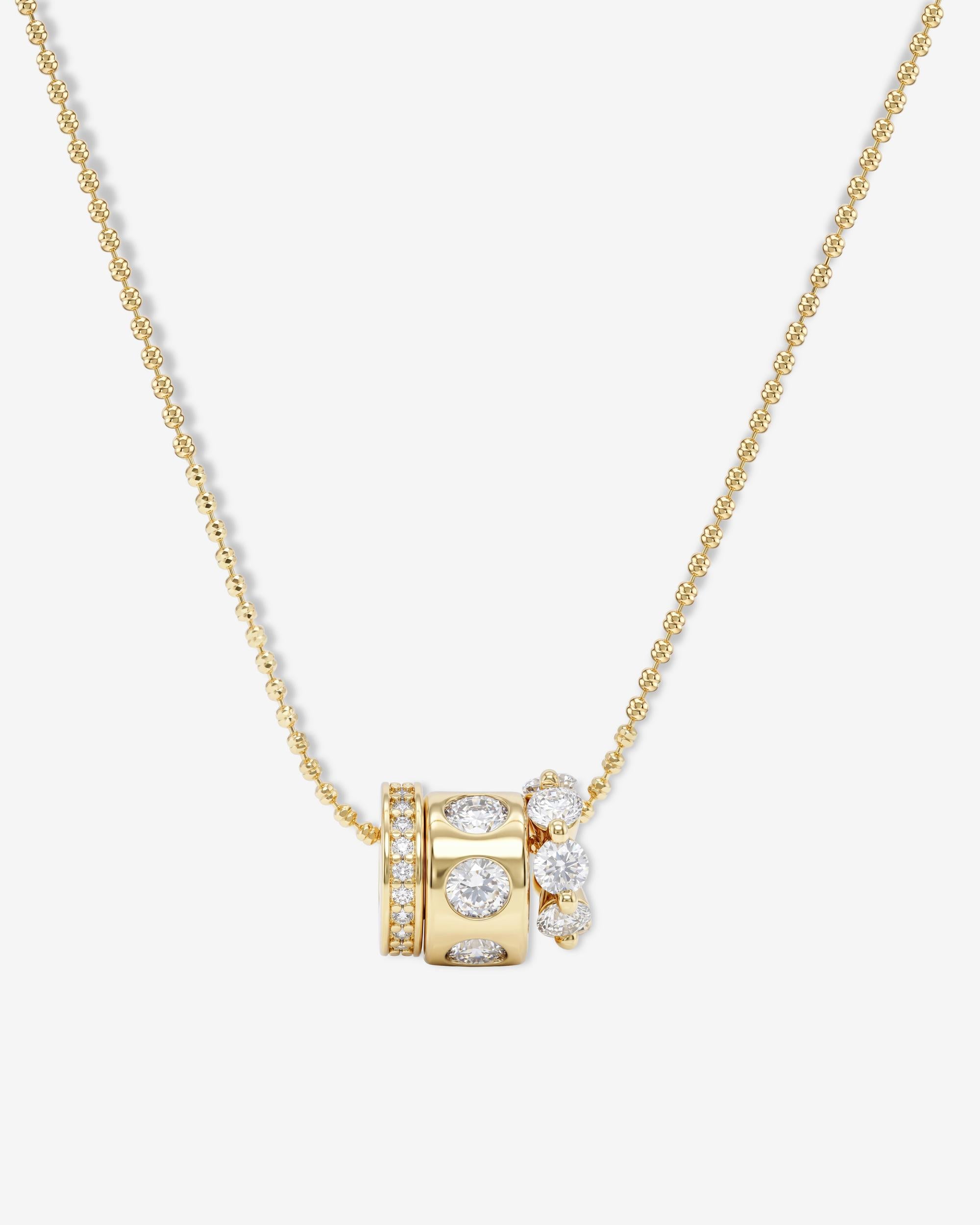 Ashley Topanga Necklace - Gold|White Diamondettes