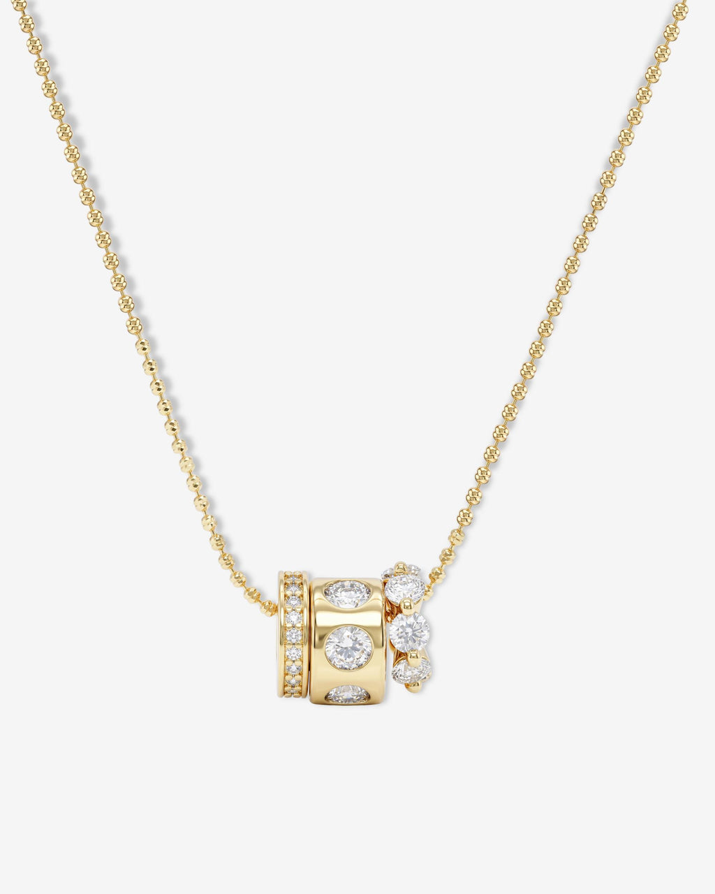 Ashley Topanga Necklace - Gold|White Diamondettes