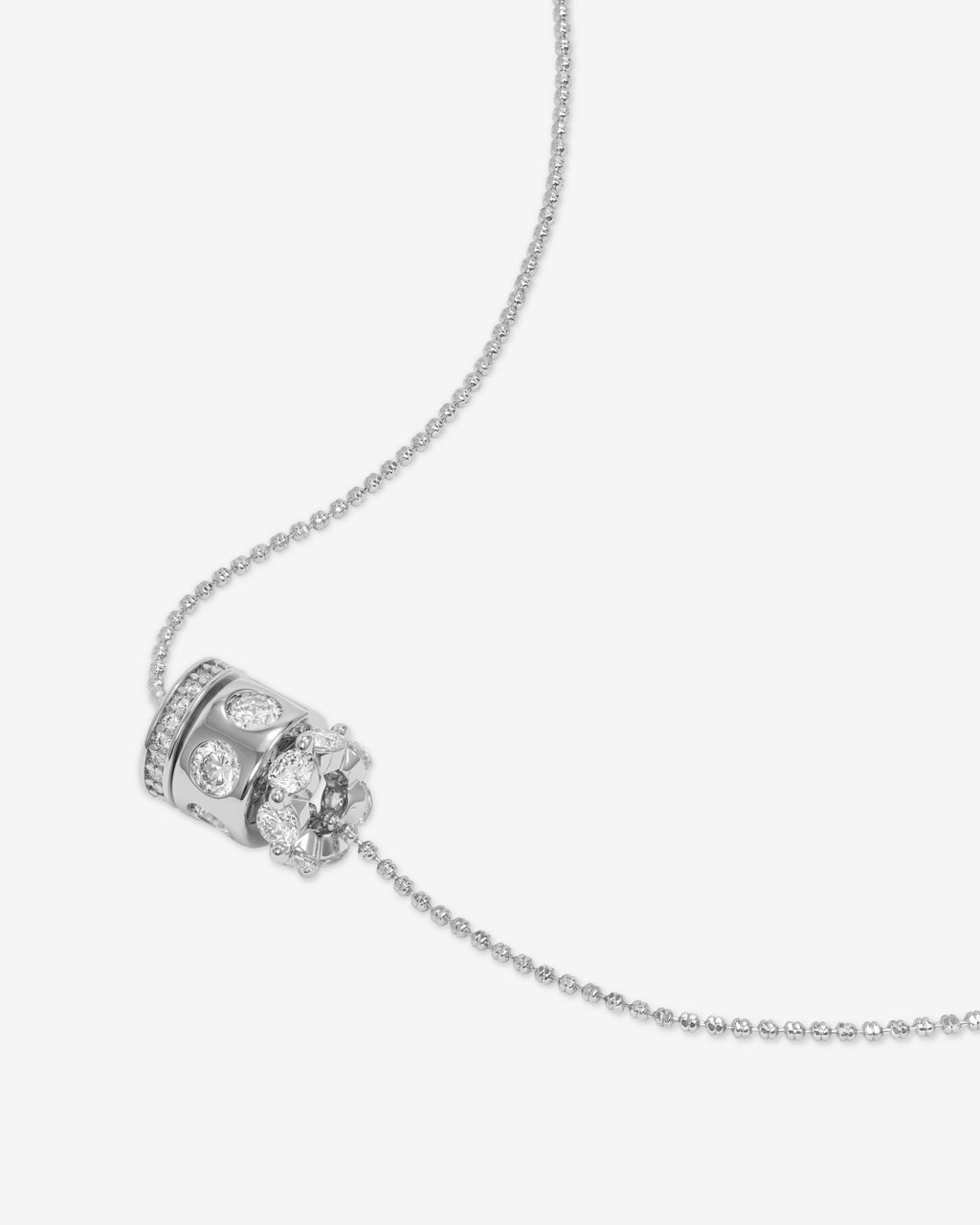 Ashley Topanga Necklace - Silver|White Diamondettes