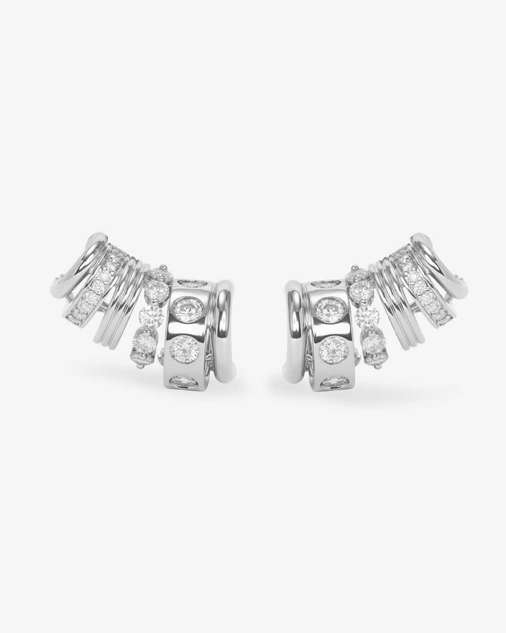 Ashley Venice Ear Crawler - Silver|White Diamondettes