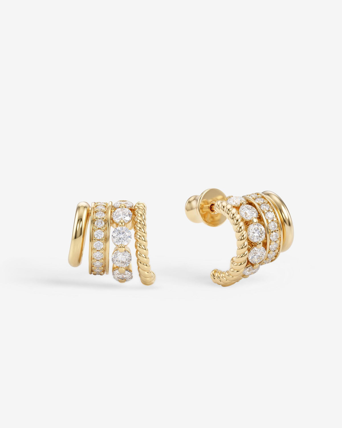 Ashley Venice Earring - Gold|White Diamondettes