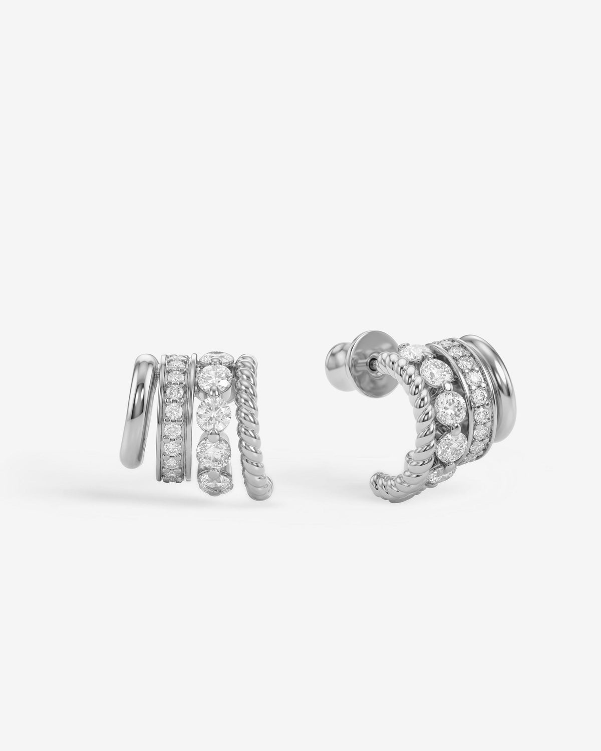 Ashley Venice Earring - Silver|White Diamondettes