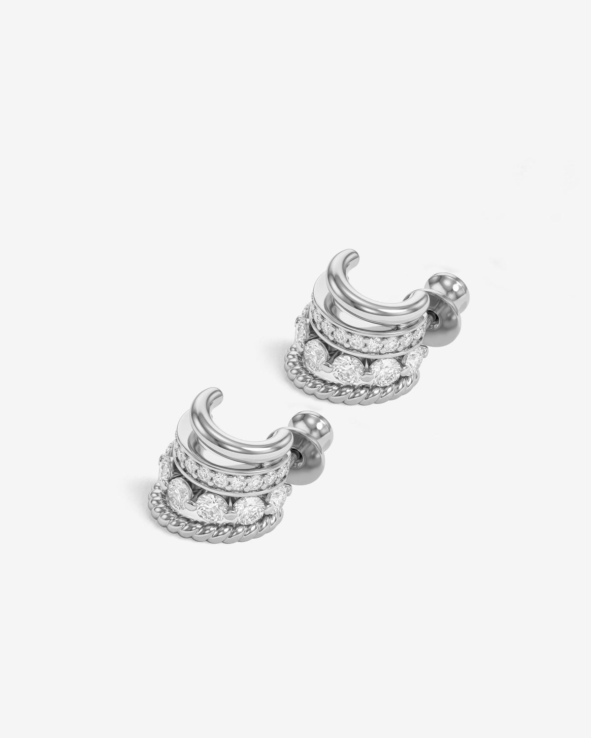 Ashley Venice Earring - Silver|White Diamondettes