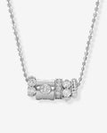 Ashley Venice Necklace 13mm - Silver|White Diamondettes