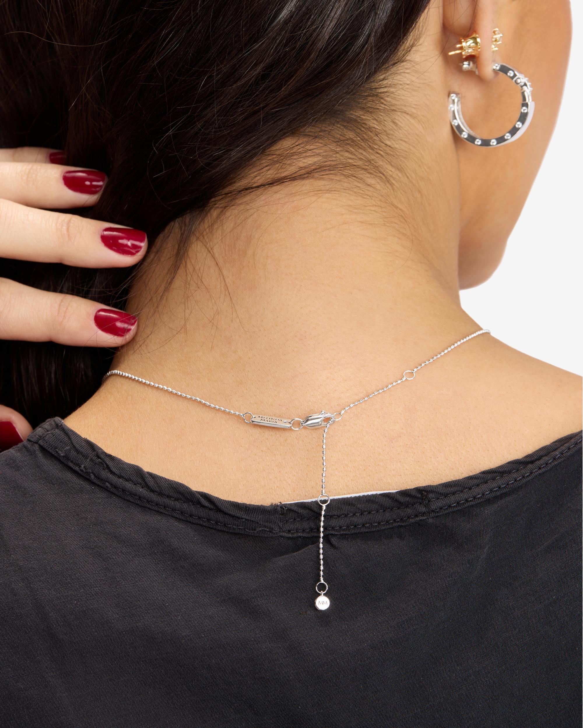 Ashley Venice Necklace Silver | Minimalist Pendant – Melinda Maria