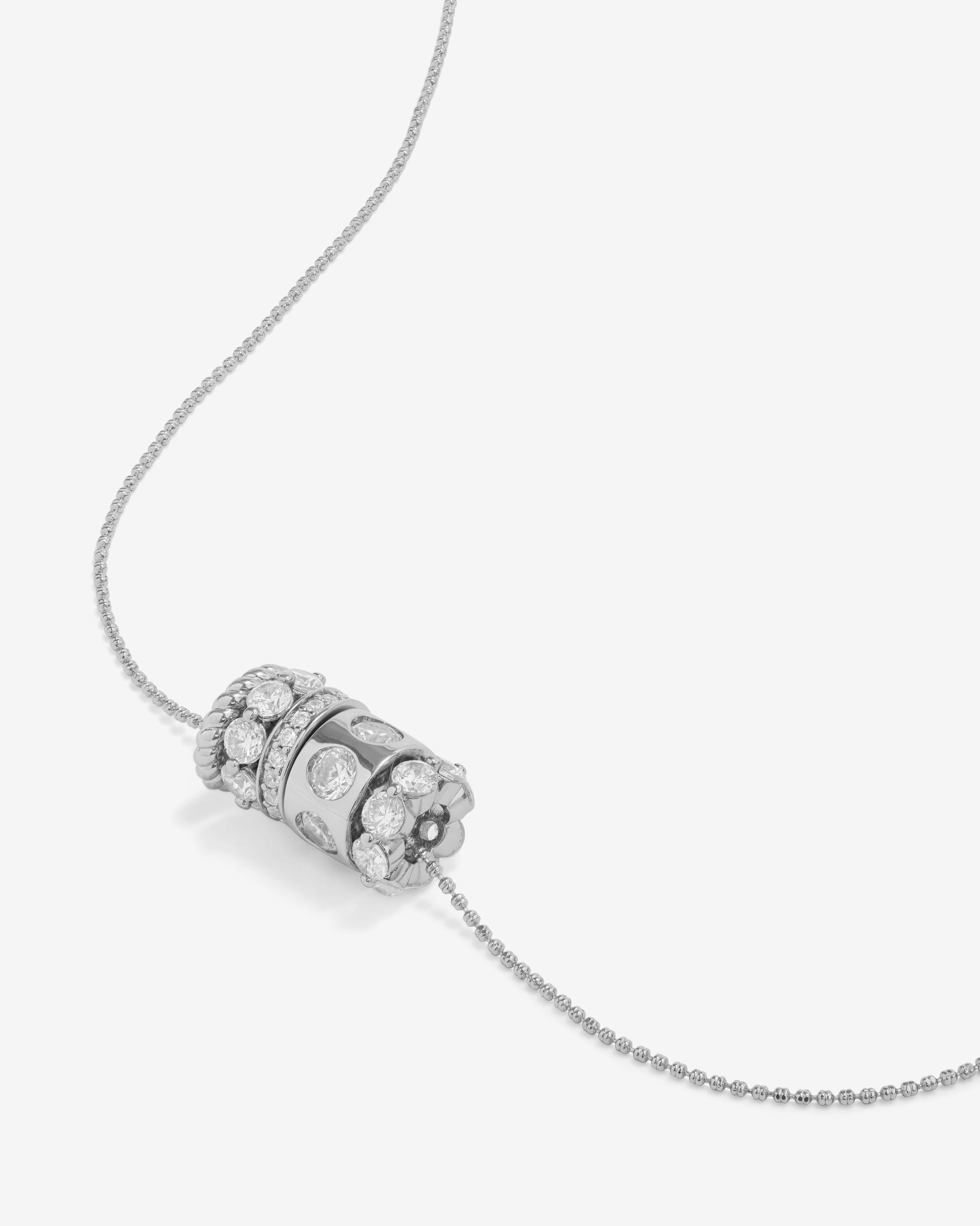 Ashley Venice Necklace - Silver|White Diamondettes