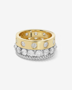Ashley Venice Ring - Mixed Metal|White Diamondettes