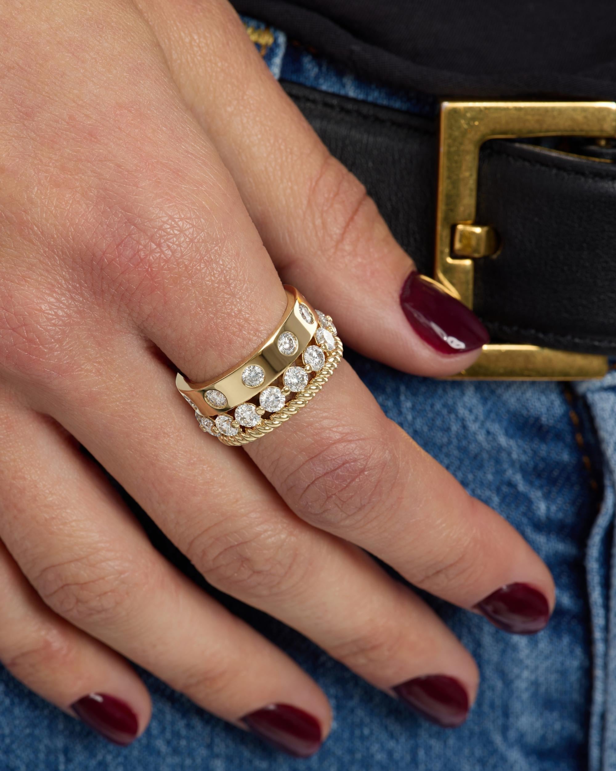 Ashley Venice Ring - Gold|White Diamondettes