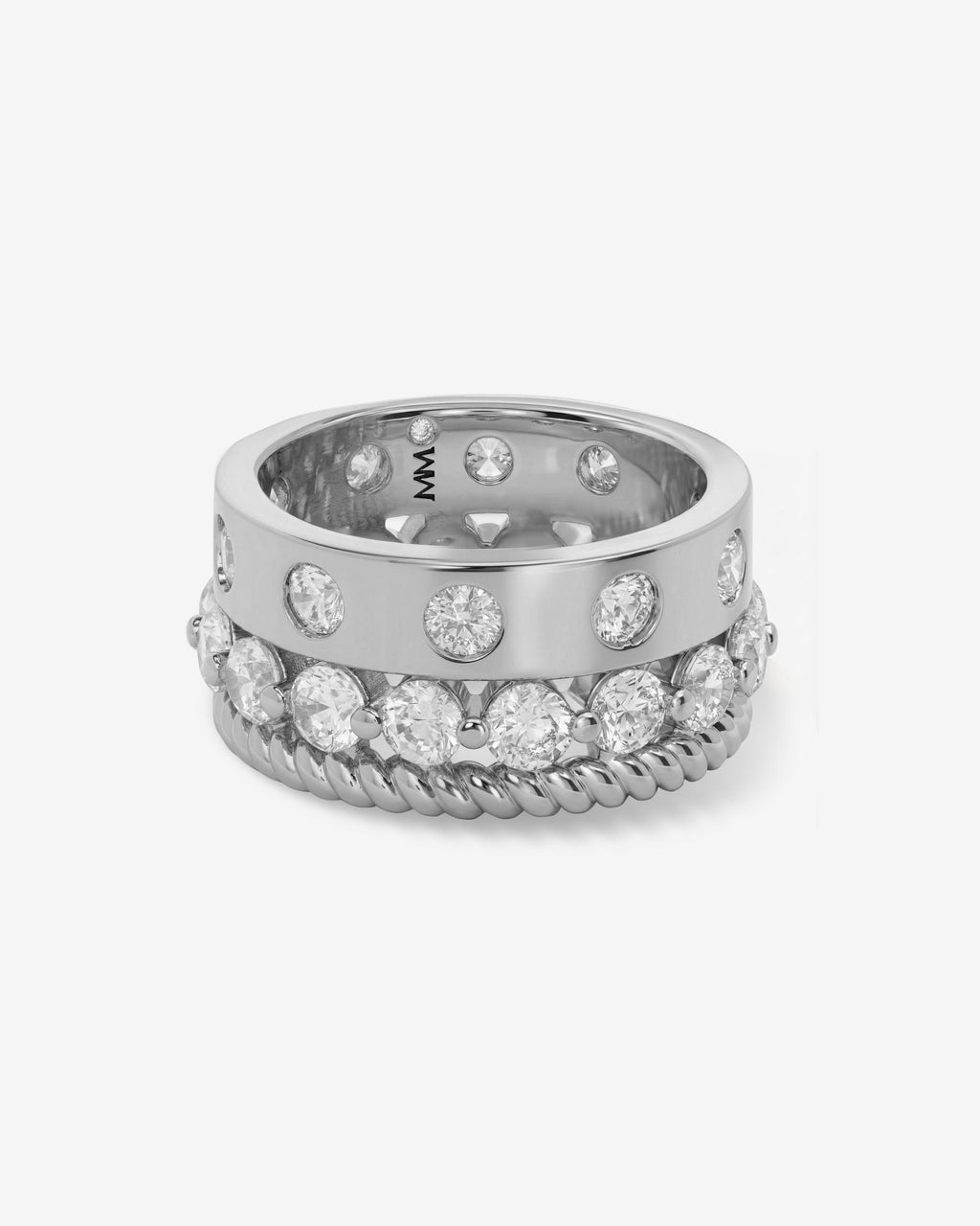 Ashley Venice Ring - Silver|White Diamondettes