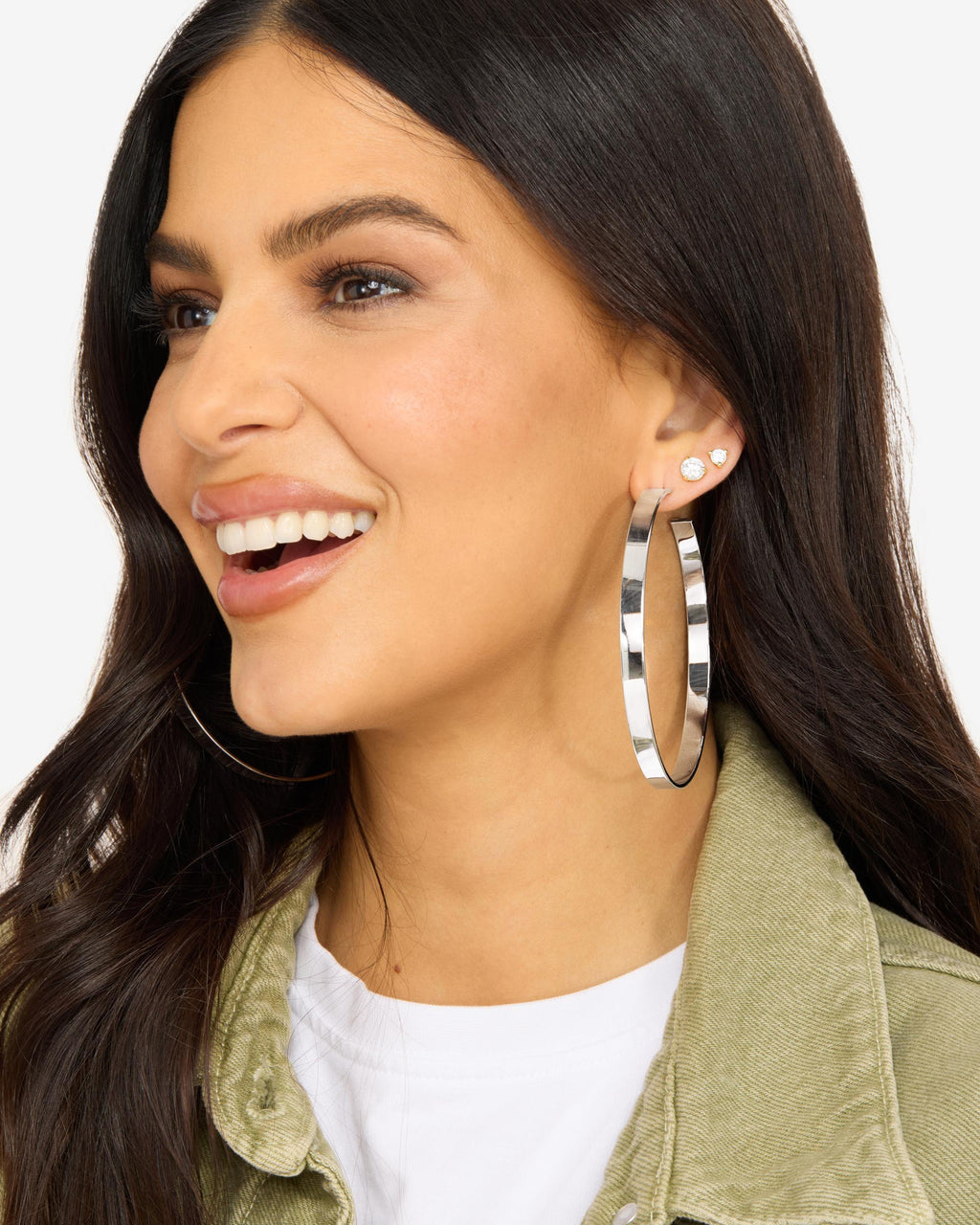 Atlas Hoops 3" - Silver