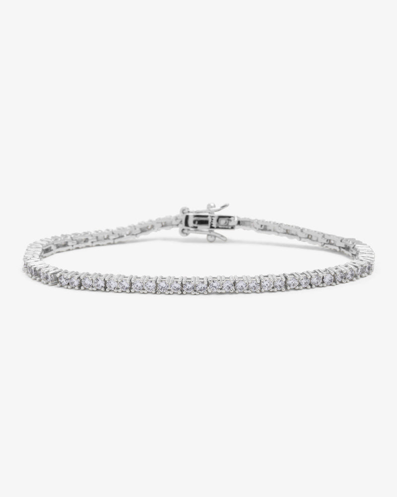 Baby Heiress Tennis Bracelet - Silver|White Diamondettes