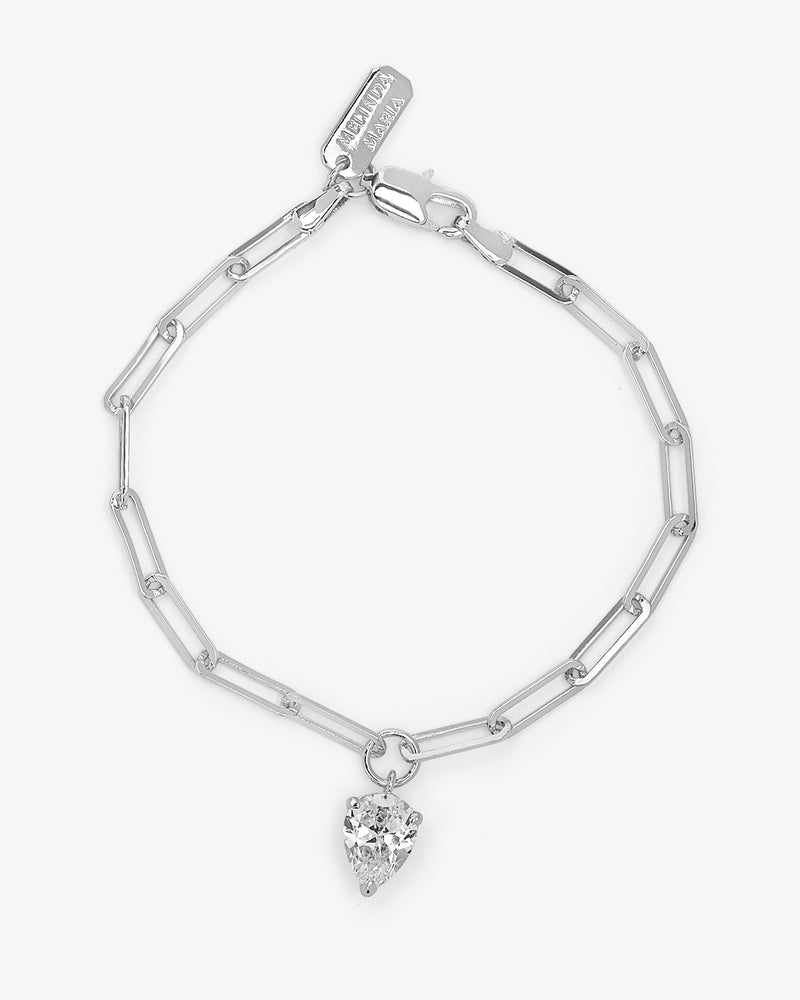 Baby Samantha Teardrop Bracelet - Silver|White Diamondettes