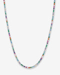 Heiress Tennis Necklace 2mm - Silver|Multi Stone
