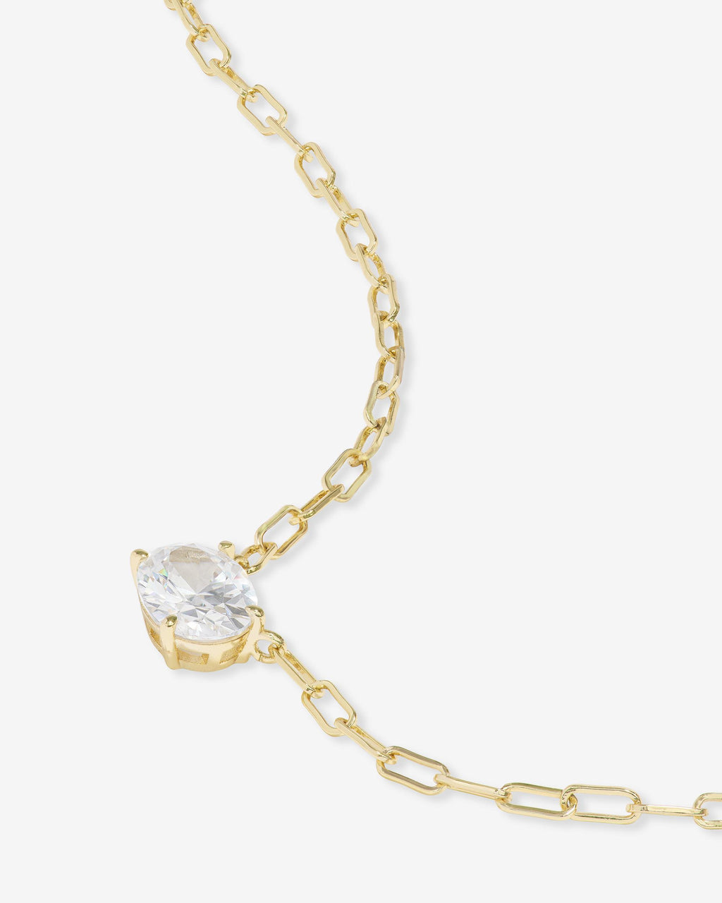Hello Gorgeous Micro Samantha Chain - Gold|White Diamondettes