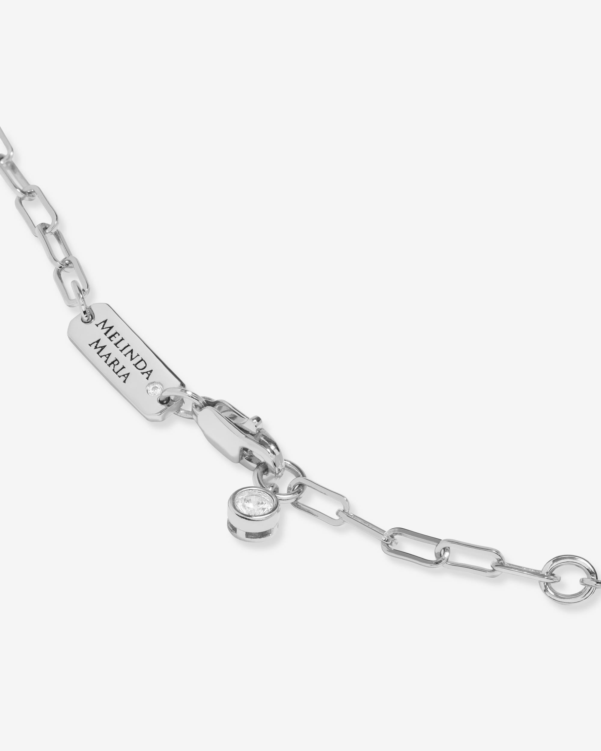 Baby Hello Gorgeous Necklace - Silver|White Diamondettes