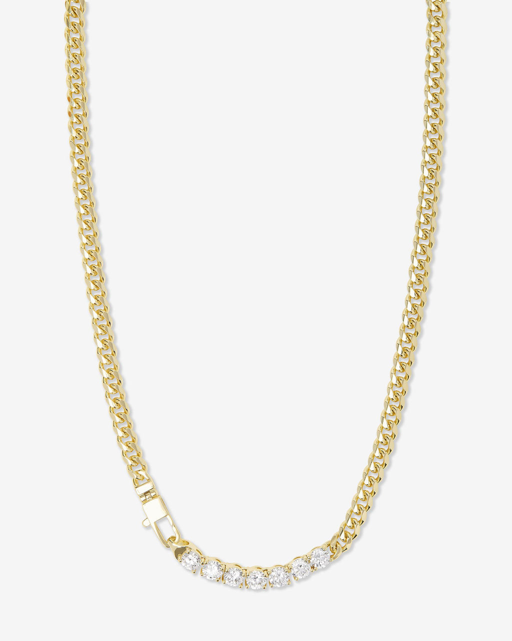 Julian Loves Diamonds Necklace 5mm - Gold|White Diamondettes