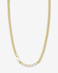 Julian Loves Diamonds Necklace 5mm - Gold|White Diamondettes