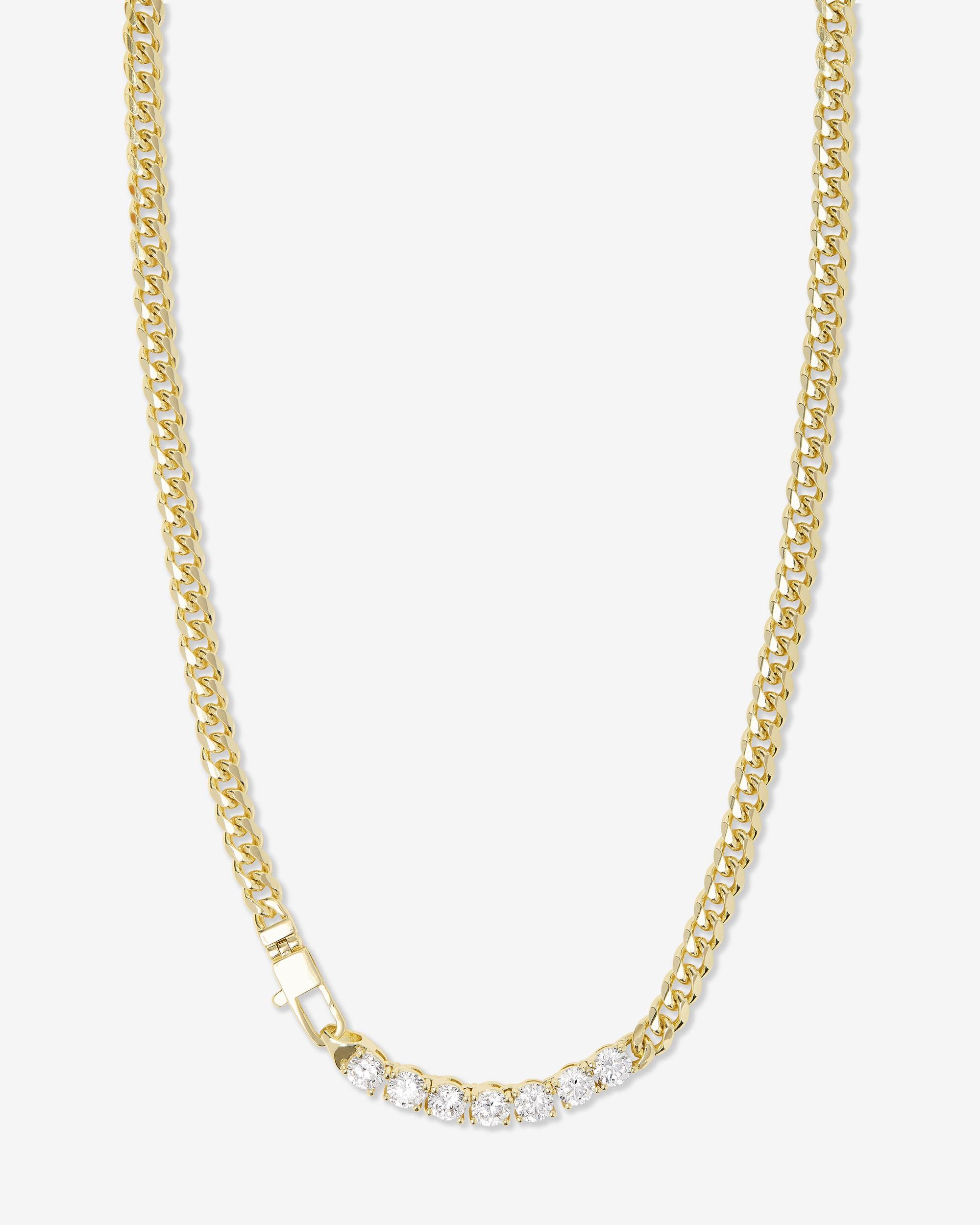 Julian Loves Diamonds Necklace 5mm - Gold|White Diamondettes