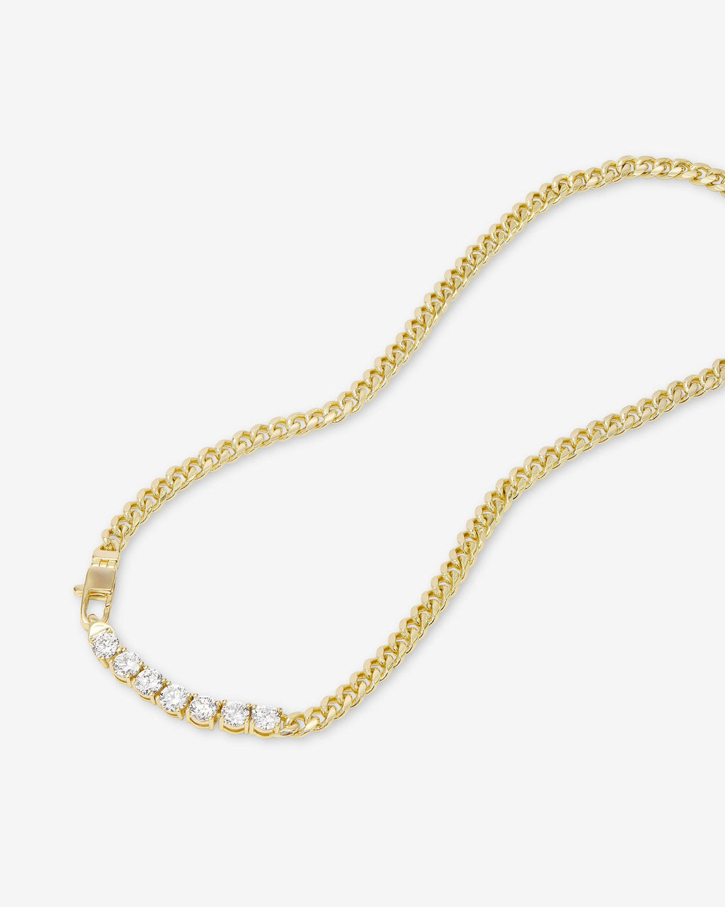 Julian Loves Diamonds Necklace 5mm - Gold|White Diamondettes