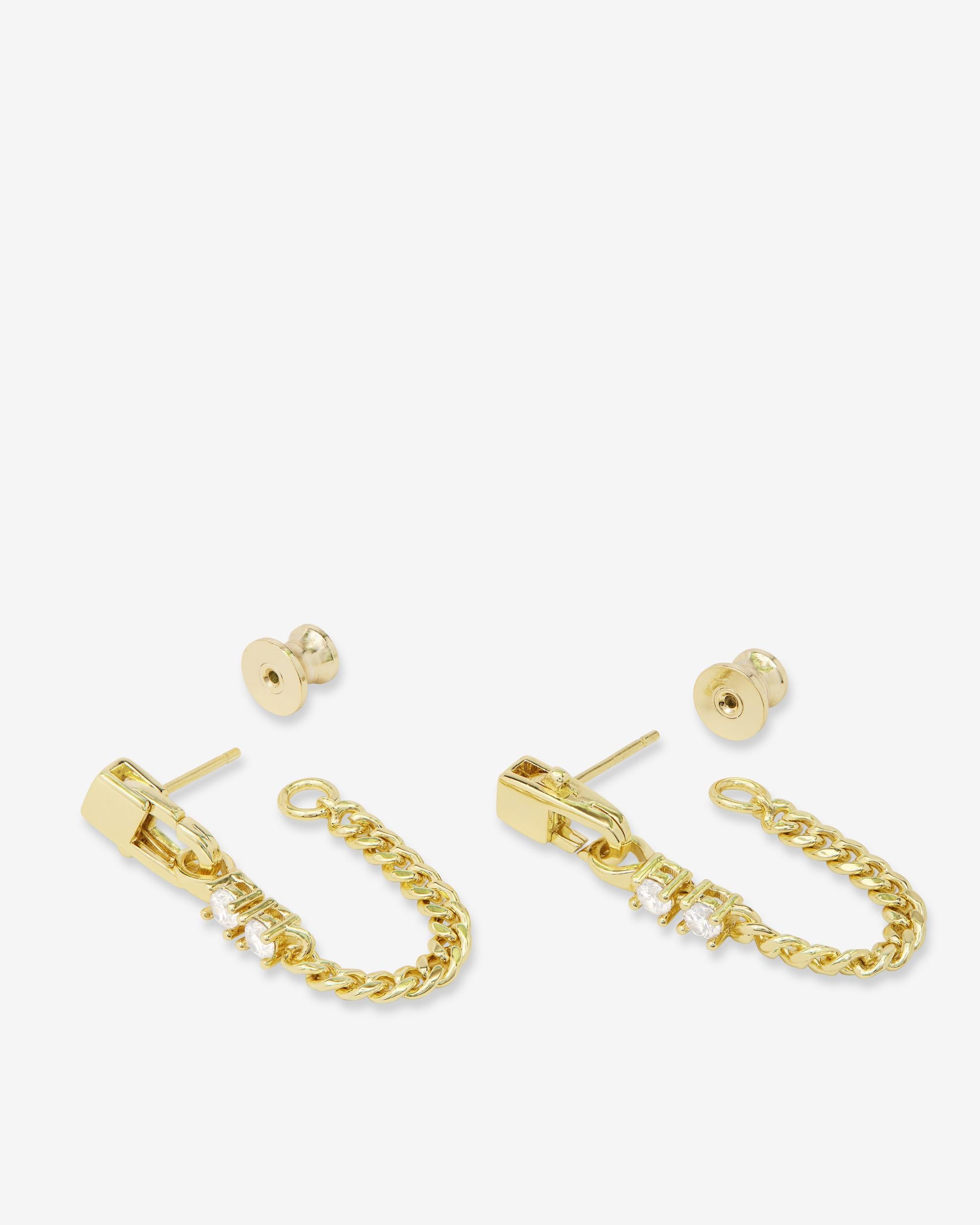 Julian Loves Diamonds 3mm Soft Hoops - Gold|White Diamondettes
