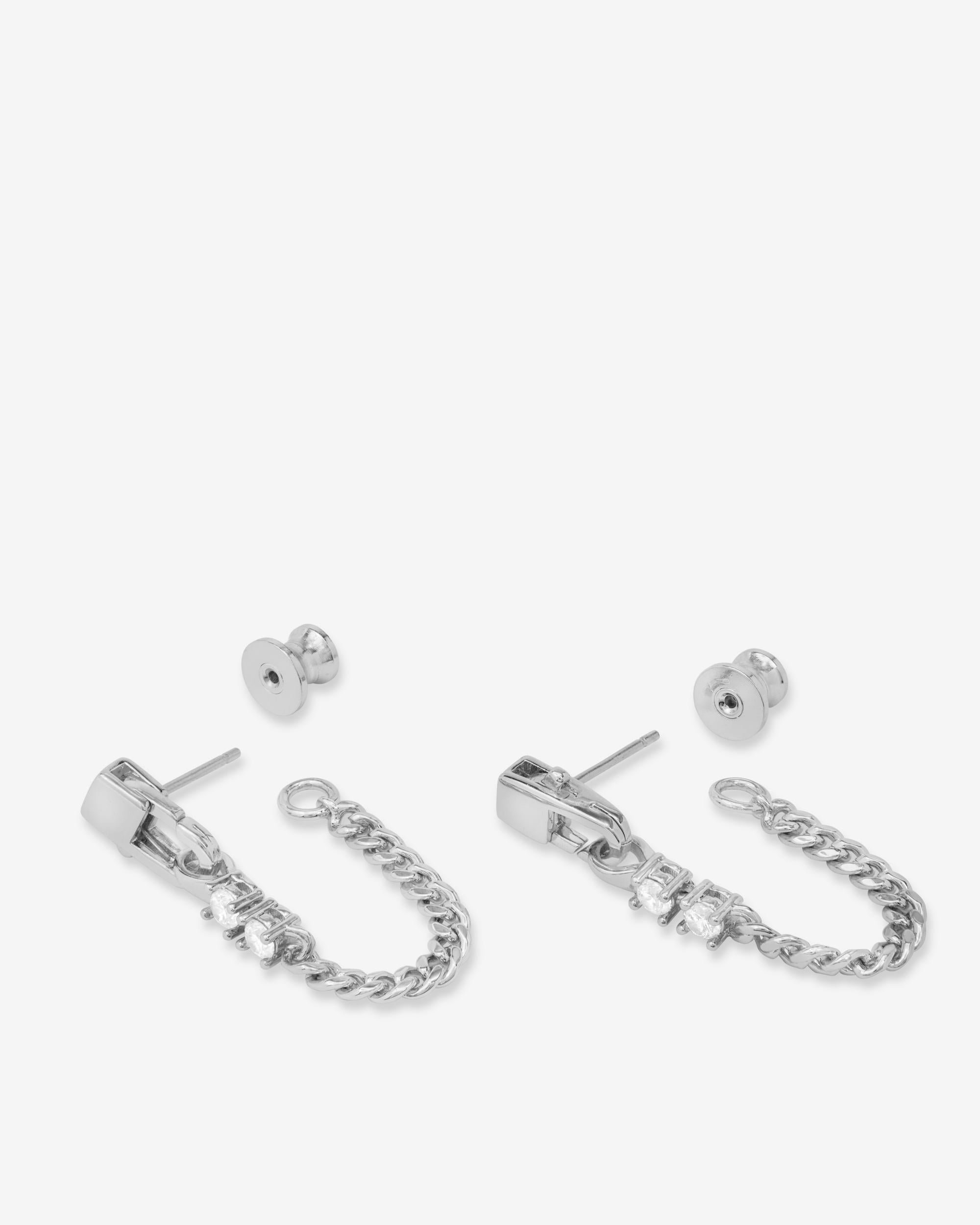 Julian Loves Diamonds 3mm Soft Hoops - Silver|White Diamondettes