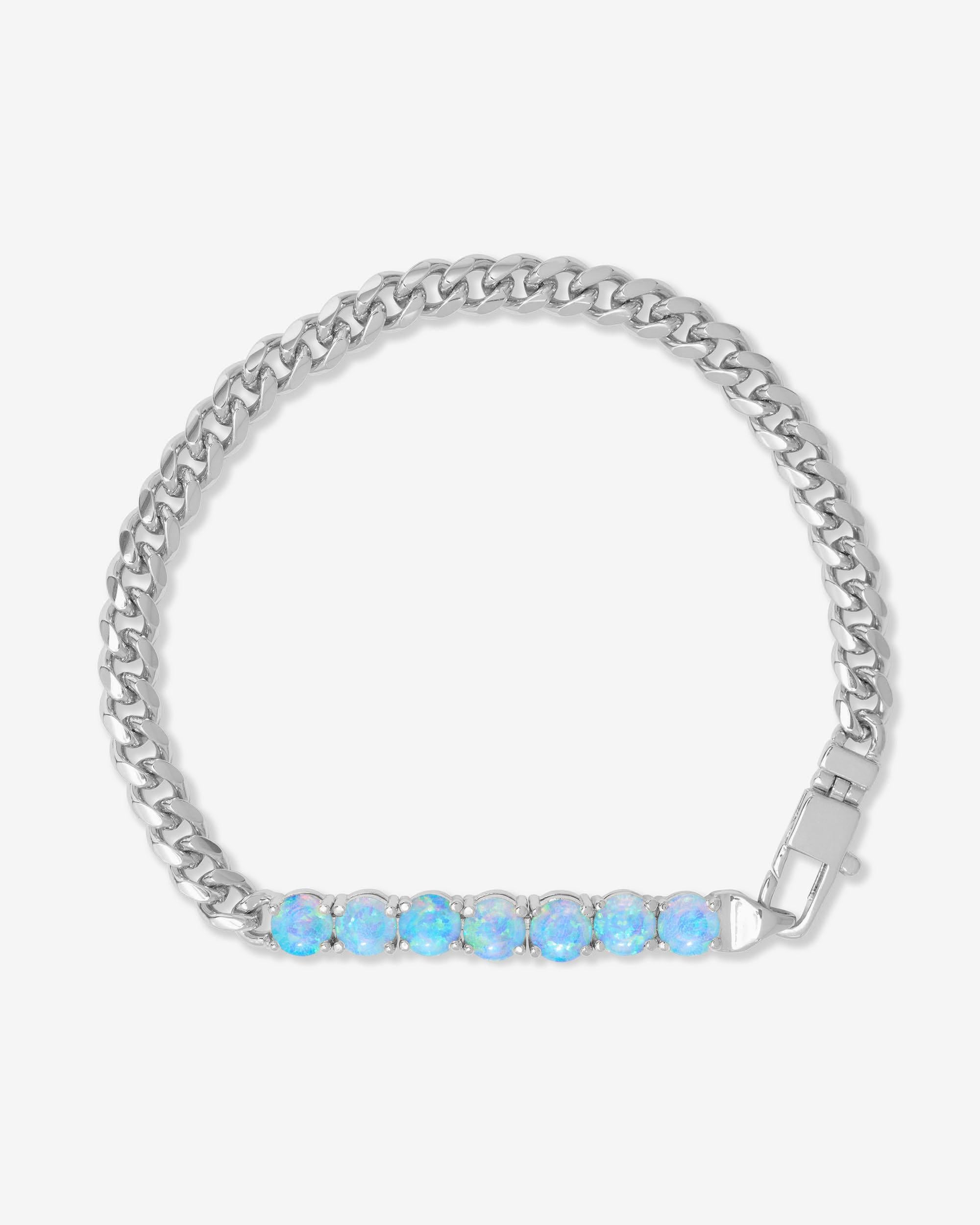 Julian Loves Opals Bracelet 5mm - Silver|Blue Opal