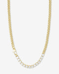Julian REALLY Loves Diamonds Necklace 5mm- Gold|White Diamondettes